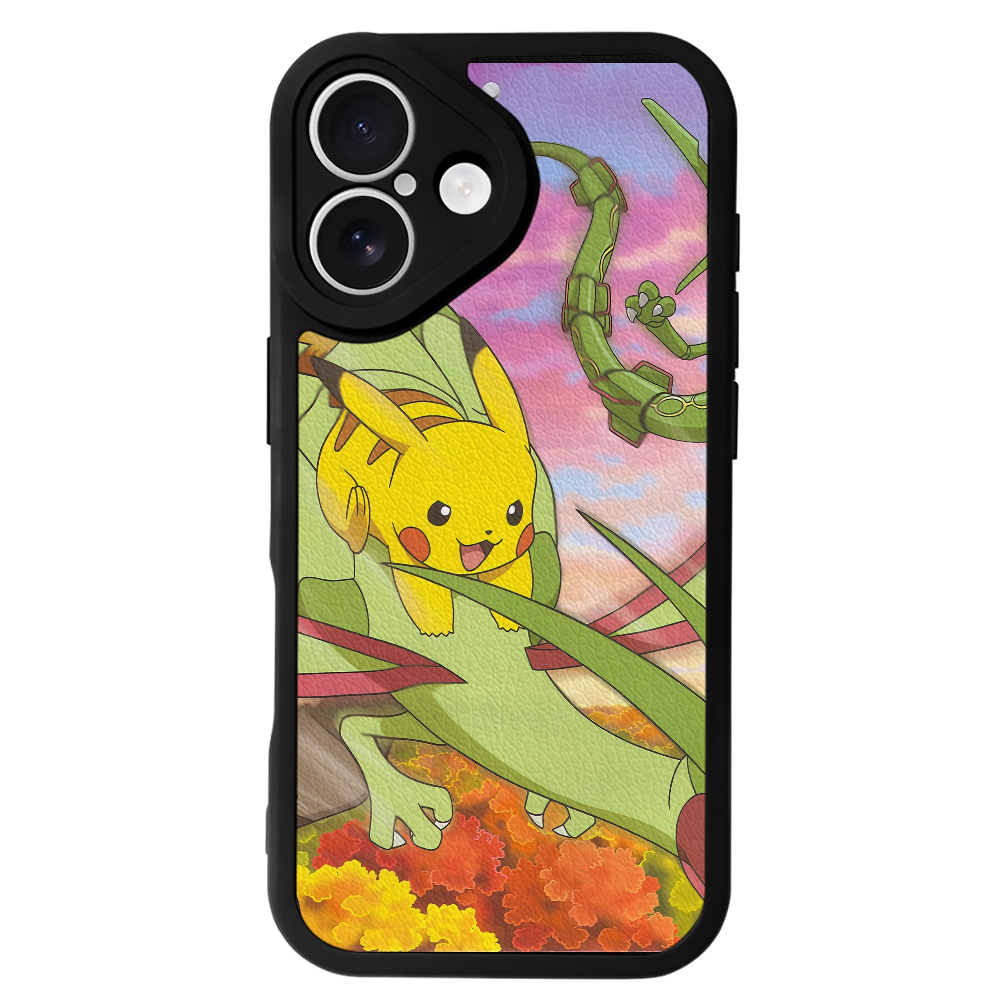 （画像用） ポケットモンスター Pokémon 【iPhone 16シリーズ対応】シリコンスマホケース（レザー調） 材質：シリコン